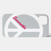 Silber und Rosa Case-Mate iPhone Hülle (Rückseite (Horizontal))