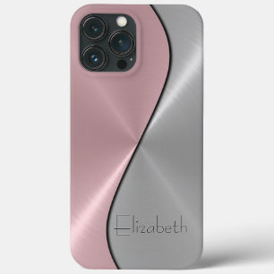 Silber und rosa Edelstahlmetalle Case-Mate iPhone Hülle