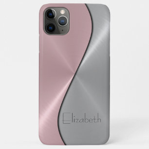 Silber und rosa Edelstahlmetalle Case-Mate iPhone Hülle