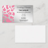 Silber- und rosa Kuh-Druck Visitenkarte (Vorne/Hinten)