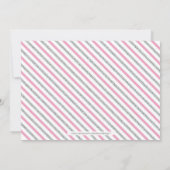 Silber und Rosa | Mädchen, schicke Typografie Kind Einladung (Rückseite)