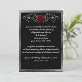 Silber und Rose Gotische Einladung (Stehend Vorderseite)