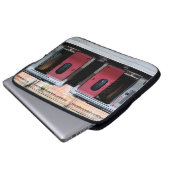 Silber und Rot Laptopschutzhülle (Vorne Knopf)