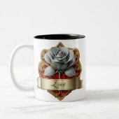 Silber und Rote Rose Zweifarbige Tasse (Links)