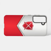 Silber und Roter Schild mit überkreuzten Schwerter Samsung Galaxy Hülle (Rückseite (Horizontal))