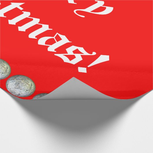 Silber- und Rothalbwrappingpapier Geschenkpapier (Ecke)