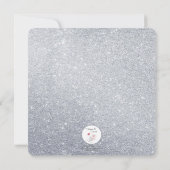 Silber und Ruby Red Funkelnd Sweet 16 Einladung (Rückseite)