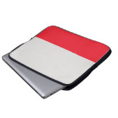 Silber und Scarlet Neopren Laptopschutzhülle (Vorne Knopf)