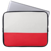 Silber und Scarlet Neopren Laptopschutzhülle (Vorderseite)