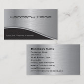 Silber- und Schwarz-Berufliche Visitenkarte (Vorne/Hinten)