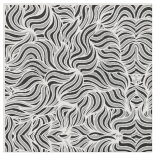 Silber-und Schwarz-Blätter Stoff