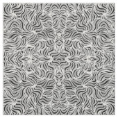 Silber- und Schwarz-Blätter Stoff (Muster)