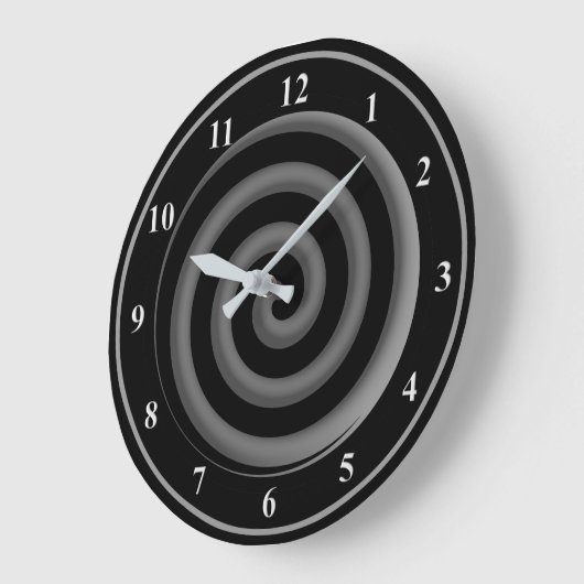 Silber und Schwarz-gewundene Wanduhr (Winkel)