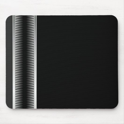 Silber und Schwarz-Mäuse Mousepad (Vorne)