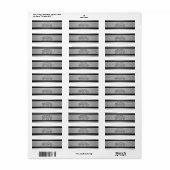 Silber- und Schwarz-Metal-Look Rücksendeadresse (Vorne)