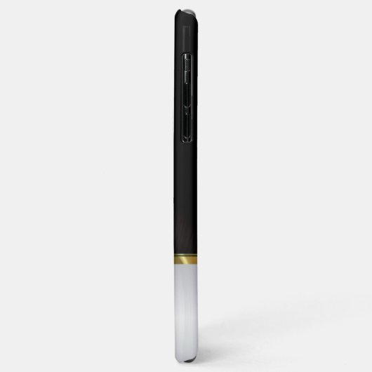 Silber und schwarz polierte Metallstruktur Case-Mate iPhone Hülle (Hinten/Links)