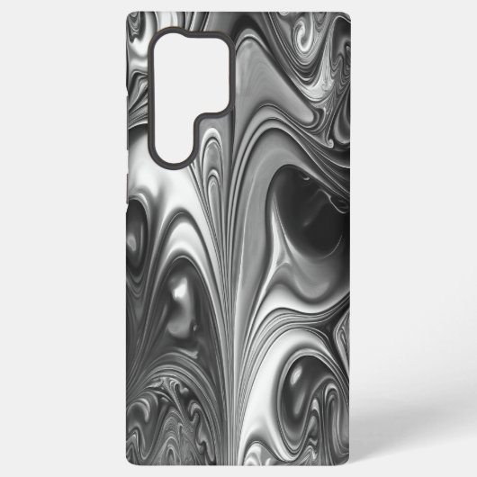 Silber und Schwarz Samsung Galaxy Hülle (Rückseite)