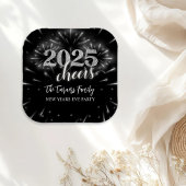 Silber und Schwarz-Silber-Silber-Party Pappteller