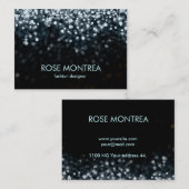 Silber und schwarze fallende visitenkarte (Vorne/Hinten)