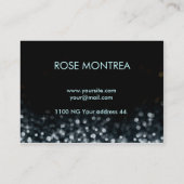 Silber und schwarze fallende visitenkarte (Rückseite)