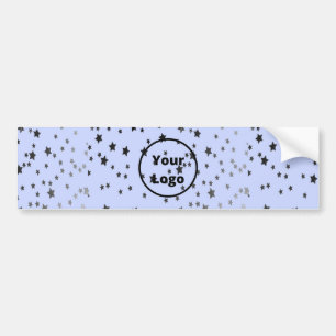 Silber und schwarze Sterne auf blau Autoaufkleber