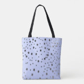 Silber und schwarze Sterne auf blau Tasche (Rückseite)
