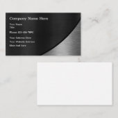 Silber und Schwarzes bürsteten Metallblick Visitenkarte (Vorne/Hinten)