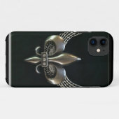 SILBER UND SCHWARZES WINGED LILIE Case-Mate iPhone HÜLLE (Rückseite (Horizontal))