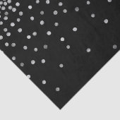 Silber- und Schwarzwasser-Konfetti-Punkte Seidenpapier (Ausschnitt)