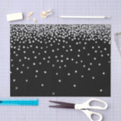 Silber- und Schwarzwasser-Konfetti-Punkte Seidenpapier (Handwerk)