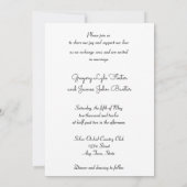 Silber und Türkis, Kristallschneeflocken Einladung (Rückseite)