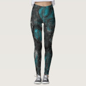 Silber und Türkis Leggings (Vorderseite)