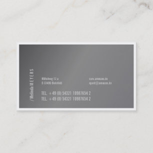 Silber und Typografie, elegant, fett Visitenkarte