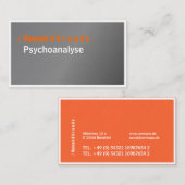 Silber und Typografie, elegant, gewagt Visitenkarte (Vorne/Hinten)