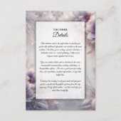 Silber und weiche Amethyst Winterblüten Begleitkarte (Vorderseite)