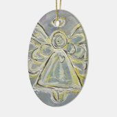 Silber und Weiß Engel Ornament (Links)