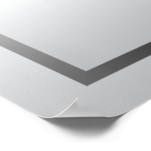 Silber und Weiß - Sitzdiagramm Poster (Ecke)