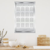 Silber und Weiß - Sitzdiagramm Poster (Küche)