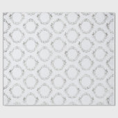 Silber und Weiß Vintag Geschenkpapier (Flach)