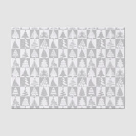 Silber und Weiß Weihnachtsbaum Urlaubsmuster Seidenpapier