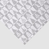 Silber und Weiß Weihnachtsbaum Urlaubsmuster Seidenpapier (Ausschnitt)