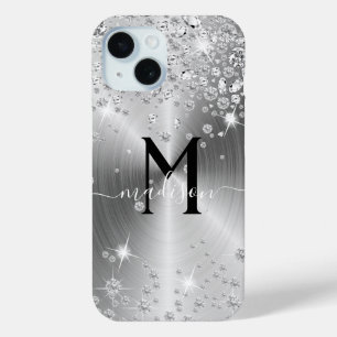 Silber- und Weißdiamanten - Personalisiert Case-Mate iPhone Hülle