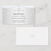 Silber und Weiße Hochzeit Begleitkarte (Vorne/Hinten)