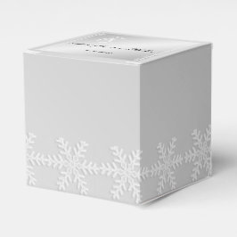 Silber und Weiße Schneeflocke Winterfavorit Box Geschenkschachtel