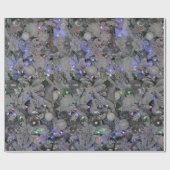 Silber und Weißes Weihnachtswrapping Paper Geschenkpapier (Flach)