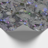 Silber und Weißes Weihnachtswrapping Paper Geschenkpapier (Ecke)