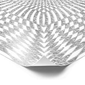Silber- und Weißverzerrtes Prüfmuster Fotodruck (Ecke)