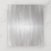 Silber- und Weißwinters Hochzeitsgefaltete Platzka Platzkarte (Innenseite Aufgefaltet)