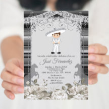 Silber und White Mexican Boy Dritter Geburtstag