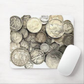 Silber-US-Münzen Mousepad (Mit Mouse)